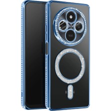 Mey Ithalat®   Redmi 14C Joke Simli Magneticsafe Kılıf - Mavi