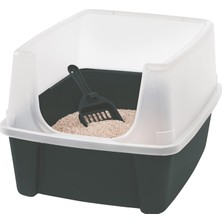 Assess Store Ohyama Clh-12 Kedi Tuvaleti, Kürekli, 7 Kg'a Kadar, Gri, Açık, Kapaksız, Kedi Tuvaleti, Yüksek Çıkarılabilir Kenar, Büyük Kediler, Yavru Kediler, Tuvalet, Xxl Tuvalet, Bpa Içermez, Kedi Litre