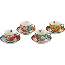 LuckyArt Lucky Art Vivelle Bone 4'lü Çay Fincanı Seti 250 CC