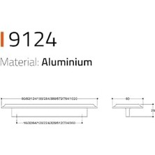 Assess Store 9124 -Çizgili Kulp Altın Renk Tek Adet 128 mm Altın Tek Ebat SSY9124 0128 Gl