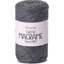 Assess Store El Örgü Ipi Twısted Macrame 3mm Lurex, 758, 4X250 gr