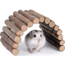 Alyones Doğal Ahşap Kemirgenler Oyuncağı 20 cm Sevimli Hamster ve Fareler İçin Çok Amaçlı