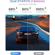 Assess Store A329S 2 Kameralı Ön+Arka 4K 60FPS+2K Wi-Fi 6 Hdr Starvıs 2 Sensör Gps'li SSD Destekli Araç Kamerası