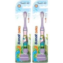Assess Store Dino 2+ Yaş Çocuk Diş Fırçası (Mor) 2li Paket