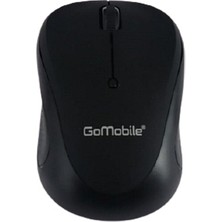 GoMobile Go Mobile Kablosuz Mouse 1200 DPI Ev - Ofis Kullanımı İçin Siyah Renkli Optik Model