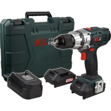 KL Pro 18VOLT/2,0AH Li-Ion Çift Akülü Profesyonel Darbesiz Matkap 40 Nm Tork Gücü ile  KLNM18-20