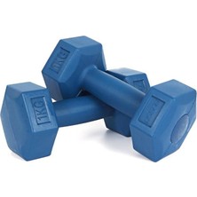 Busso Cmt-10 1kg Ağırlığında Mavi Plastik Dambıl Set El Anatomisine Uygun Tasarım