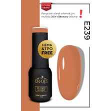 Cr-Oje Kalıcı Oje E239 - Bal Köpüğü Kahverengi (5 ML)
