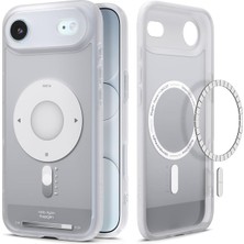 Assess Store Air ile Uyumlu Ince Magsafe Kılıf Ultra Hybrid Sararmaya Dayanıklı Duraclear™ Hava Kanalı Teknolojisi™ Askeri Sınıf Koruma Magfit Silver Tasarım Kapak - ACS10060
