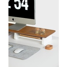 Assess Store Monitör Yükseltici, Monitör Standı, Ahşap Ekran Yükseltici (Meşe)