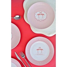 Assess Store Tabakevi Tabak Evi Porselen Tuval Pasta Takımı 20CM 4 Kişilik 4 Parça TVL4PTPRS1158