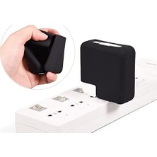 Assess Store MacBook Pro 14 Inç M1-M5 Uyumlu Silikon Şarj Aleti Kılıfı 360° Koruyucu | 70W Usb-C/magsafe 45W 1–2 – Ultra Ince Yıkanabilir, Kaymaz Yüzey Siyah