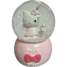 Assess Store Hello ve Ayıcık Müzikli Işıklı Büyük Boy Kar Küresi