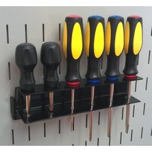 Assess Store Control ASM-SD-008 B Geçme Panosu Tornavida Tutucu Düz Metal Bağlantı Panosu Aksesuarı Sadece Duvar Kontrolü Için, Siyah