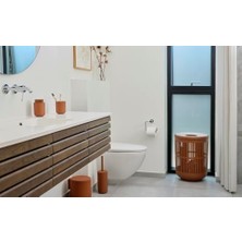 Assess Store Ume Diş Fırçası Bardağı, Diş Fırçası Tutucu, Diş Fırçası Bardağı, Seramik / Seramikten, Güzel ve Pratik Banyo Aksesuarı, Çap: 8,3 Cm, Yükseklik 10,3 Cm, Terakota