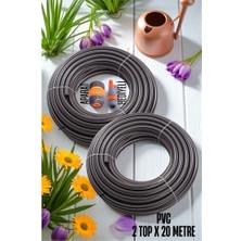 TKÇ Hsnet 2 Top 20 Metre Bahçe Hortumu Sulama Aparatı Set