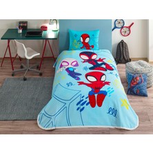 Assess Store Taç Spidey Amazing Standart Pamuk Nevresim Takımı, Mavi, Tek Kişilik