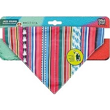 Uravas Store -Pets Urban Style Jazz Stripes Bandana Collar (L)