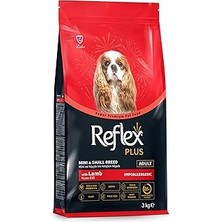 Uravas Store Reflex Plus Kuzu Etli Mini ve Küçük Irk Yetişkin Köpek Maması 3 kg
