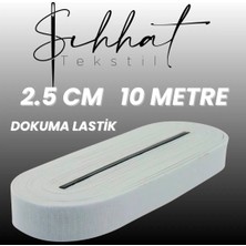 Sıhhat Dardokuma 2,5 cm 10 Metre Beyaz Dokuma Lastik