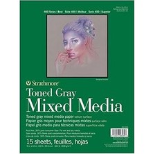 Uravas Store Strathmore Toned Gray Mixed Media, 400&APOS;LÜ Serisi, Gri, Geri Dönüştürülmüş Karışık Medya Kağıdı