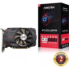 Arktek RX550 4GB GDDR5 128BIT Tek Fan Ekran Kartı HDMI DVI Çıkışlı Fanlı Soğutma AKR550D5S4GH1