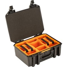 Assess Store Vault By - V300 Kamera, Dron, Ekipman, Elektronik ve Ekipman Için Dolgulu Bölücülerle Çok Amaçlı Sert Kılıf (Siyah)