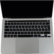 Assess Store MacBook Pro Türkçe Q Klavye Koruyucu Silikon – Eu Uk Iso Enter – Bar Uyumlu – 13 Inç A2251 A2289 A2338 (M1/m2) – 16 Inç A2141 – Ince Siyah