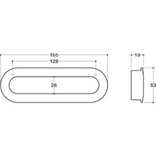 Assess Store 7471 Mat Altın Renkli Gömme Kulp 128 mm Renksiz Tek Ebat SSY7471 0128 Bb