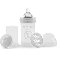 Uravas Store Twistshake 78006 Twistshake Anti-Colic 180ML Biberon, Beyaz/ Şeffaf