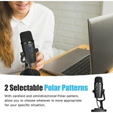 Assess Store USB Kondansatörlü Mikrofon, BY-PM500 USB Stüdyo Mikrofonu, Windows, Mac ve Pc Için, Vokal, Youtube Akışı, Oyun, Konferans Çağrısı, Asmr, Podcast Video Kaydı Için Çıkarılabilir Stant