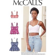 Uravas Store Mccall's Kadın Üstleri, Kağıt, Beyaz, Farklı