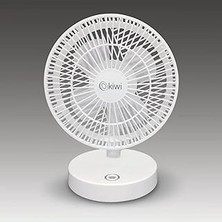 Uravas Store Şarjlı Beyaz Ayarlanılabilir Mini Fan Masa Üstü Vantilatörü USB Soğutucu Sessiz El Fanı