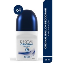 Deotak Orıgınal For Men Roll-On Deodorant 35 ml x 4