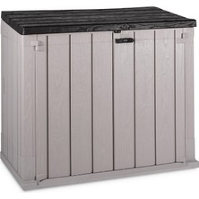 Toomax 840L Bahçe Depolama Sandığı Gri/Antrasit Renkli Modern Tasarım ve Konforlu Kullanım
