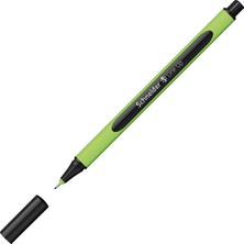 Schneider Fineliner 0,4mm Sapphire Siyah Keçeli Kalem 1 Adet Üçgen Lastikli Namlu ile
