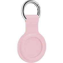 Assess Store Airtag Anahtarlıklı Silikon Kılıf A010 Darbeye Dayanıklı Kaybolmaya Karşı Tam Koruma Kolay Tak-Çıkar Airtags ile Uyumlu Koruyucu Anahtarlık Pembe