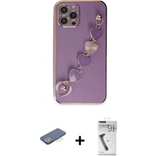 Marsilyan™- iPhone 12 Pro Kılıf Nova Işık Prime - Şeffaf Uv Polymer Nano Ekran Koruyucu + Renkli Kamera Lens Koruma Cam - Yl