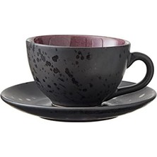 Assess Store Fincanlar, Tabaklı Kahve Fincanı, Çömlekte, 24 Cl, 4'lü Set, Pembe, Lila, Krem