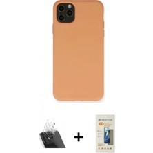 Marsilyan™- iPhone 11 Pro Max Kılıf Ahenk Serisi - Siyah 6d Mat Seramik Hayalet Nano Ekran Koruyucu + Kamera Lens Koruma Cam - Sf