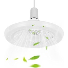 Assess Store Kumandalı 3 Mod Işıklı ve Fanlı Zaman Ayarlı Ledli Lambalı Tavan Vantilatörü E27 Duy, Duya Takılabilen, Ayarlanabilir Fan Hızları, Zamanlayıcılı, Ortam Serinletici