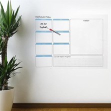 Assess Store Haftalık Planlayıcı Manyetik Duvar Stickerı Takvim 56 cm x 70 cm