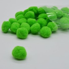 Assess Store - Yeşil Peluş Pon Pon 25 Adet 2 cm