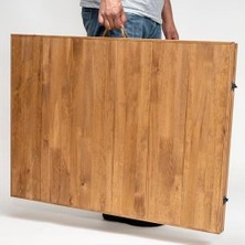 Assess Store Katlanır Kamp, Piknik ve Bahçe Masası 75X200 cm - Ceviz Renk