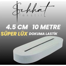 Sıhhat Dardokuma 4.5 cm 10 metre Süper Lüx Lastik Beyaz -Don Lastik- Paça Lastik , Alez Lastik , Çok Amaçlı Lastik
