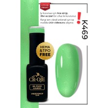 Cr-Oje Kalıcı Oje Simli Açık Yeşil - K469 (12 ML.)