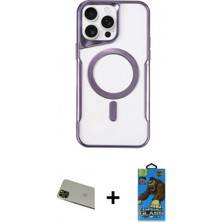 Marsilyan™- iPhone 11 Pro Max Kılıf Yadigar Klasik Özel Seri - Siyah 18D Cam Ekran Koruyucu + Rainbow Kamera Lens Koruma Cam - Yl