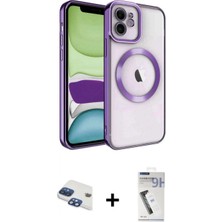 Marsilyan™- iPhone 11 Kılıf Nova Işık Özel Seri - Şeffaf Uv Polymer Nano Ekran Koruyucu + Pers Alüminyum Kamera Lens - Lt