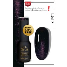 Cr-Oje Kalıcı Oje L517 - Simli Koyu Mor (5 ML)