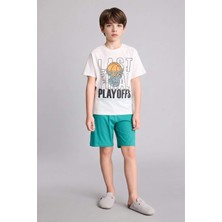 DeFacto %100 Pamuk Regular Fit Baskılı 2'li Pijama Takımı Erkek Çocuk G8830A826HS